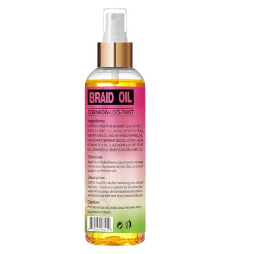 Goiple Braid Oil for Scalp – Soothes Dry & Itchy Scalp, Moisturizes Braids, Locs & Twists, Reduces Frizz & Enhances Shine, 8 fl oz - görsel 16
