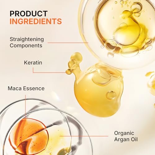 Karseell Maca Essence Repair Keratin Hair Treatment Straightening Kit – 12 Weeks Professional At-Home Straightening for Softer, Shinier Hair, All Hair Types Avelisse