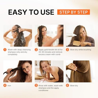Karseell Maca Essence Repair Keratin Hair Treatment Straightening Kit – 12 Weeks Professional At-Home Straightening for Softer, Shinier Hair, All Hair Types Avelisse