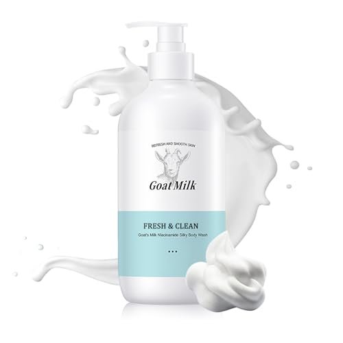 Goat Milk Body Wash - Gentle Silk Soft Foaming Milk Bath, Moisturizing Body Cleanser for All Skin Types Avelisse