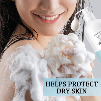 Goat Milk Body Wash - Gentle Silk Soft Foaming Milk Bath, Moisturizing Body Cleanser for All Skin Types Avelisse