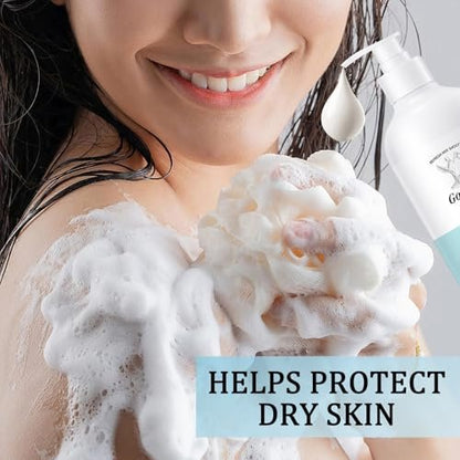 Goat Milk Body Wash - Gentle Silk Soft Foaming Milk Bath, Moisturizing Body Cleanser for All Skin Types Avelisse