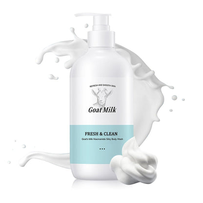 Goat Milk Body Wash - Gentle Silk Soft Foaming Milk Bath, Moisturizing Body Cleanser for All Skin Types Avelisse