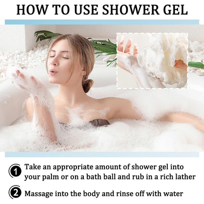 Goat Milk Body Wash - Gentle Silk Soft Foaming Milk Bath, Moisturizing Body Cleanser for All Skin Types Avelisse