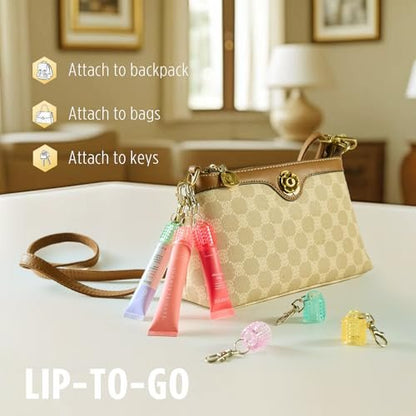 Lip Balm Keychain Cap for Laneige, Summer Friday, Glossier – Replacement Stopper Spill-Proof Holder for Lanyard or Bag