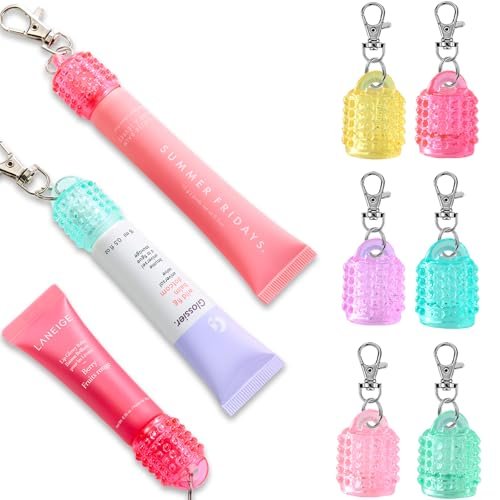 Lip Balm Keychain Cap for Laneige, Summer Friday, Glossier – Replacement Stopper Spill-Proof Holder for Lanyard or Bag - görsel 2