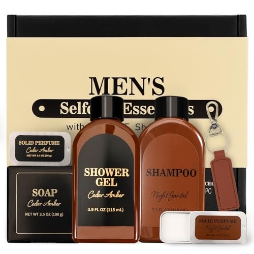 Self Care Gift Set for Men - Cedar & Santal Scented Bath and Body Spa Gift Basket by BODY & EARTH - görsel 2