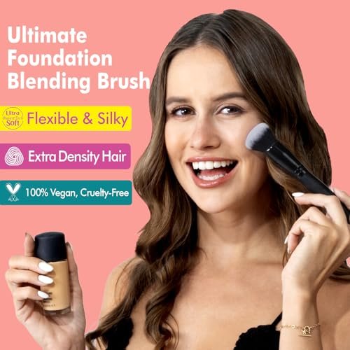Bueart Design Ultimate Blending Makeup Brush M9 - Liquid Blush & Foundation Brush, Soft Dense Bristles, Vegan & Cruelty-Free - görsel 10