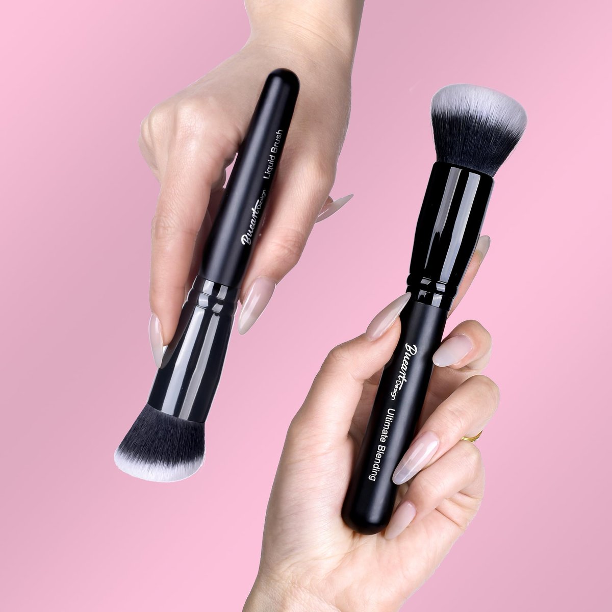 Bueart Design Ultimate Blending Makeup Brush M9 - Liquid Blush & Foundation Brush, Soft Dense Bristles, Vegan & Cruelty-Free - görsel 3