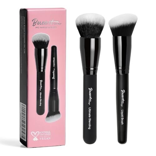 Bueart Design Ultimate Blending Makeup Brush M9 - Liquid Blush & Foundation Brush, Soft Dense Bristles, Vegan & Cruelty-Free - görsel 2