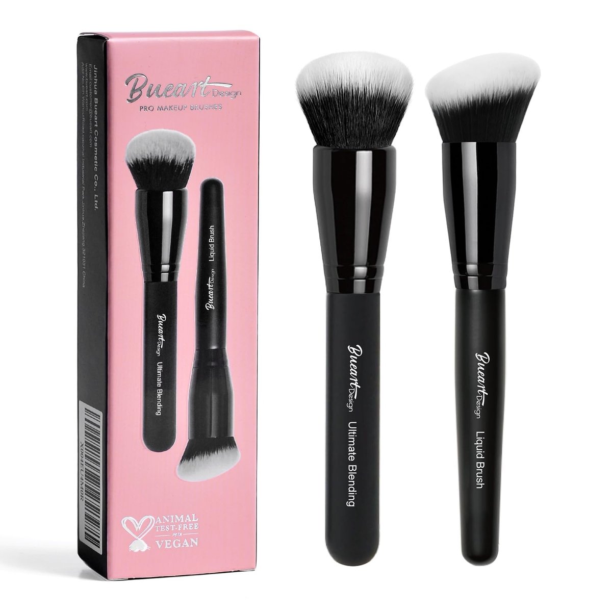 Bueart Design Ultimate Blending Makeup Brush M9 - Liquid Blush & Foundation Brush, Soft Dense Bristles, Vegan & Cruelty-Free - görsel 1