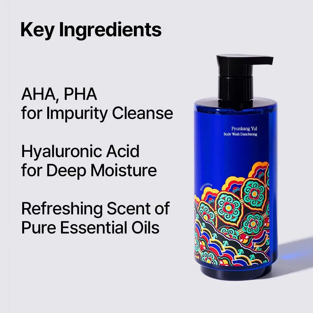 Pyunkang Yul Dancheong Moisturizing Body Wash for Dry & Sensitive Skin - Gentle Cleanse with Essential Oils - Korean Skincare (350 ml / 11.83 Fl. Oz) Avelisse