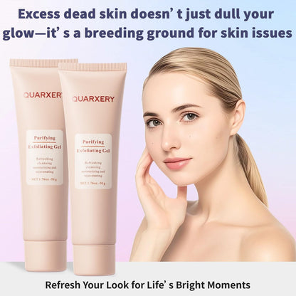 Quarxery Gentle Exfoliating Gel - Sensitive Skin Face & Body Cleanser with Natural Witch Hazel & Aloe - Deep Pore Cleansing, 1.76 Fl Oz Avelisse