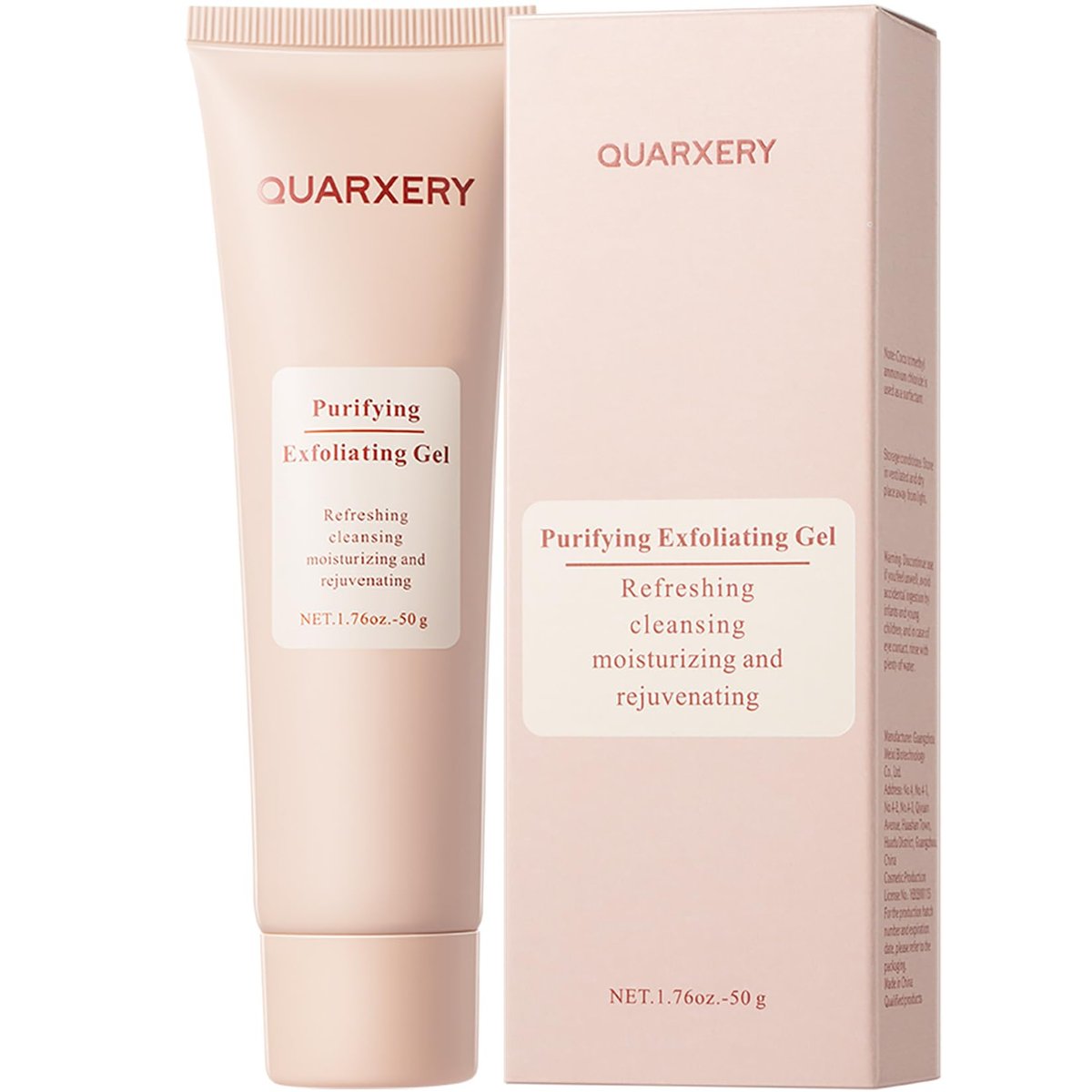 Quarxery Gentle Exfoliating Gel - Sensitive Skin Face & Body Cleanser with Natural Witch Hazel & Aloe - Deep Pore Cleansing, 1.76 Fl Oz Avelisse