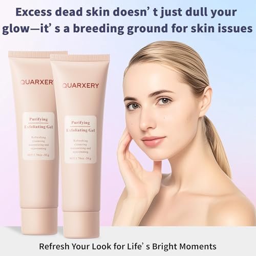 Quarxery Gentle Exfoliating Gel - Sensitive Skin Face & Body Cleanser with Natural Witch Hazel & Aloe - Deep Pore Cleansing, 1.76 Fl Oz Avelisse