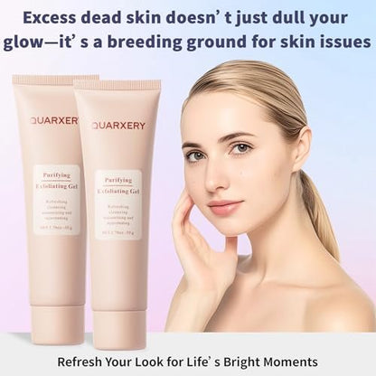 Quarxery Gentle Exfoliating Gel - Sensitive Skin Face & Body Cleanser with Natural Witch Hazel & Aloe - Deep Pore Cleansing, 1.76 Fl Oz Avelisse