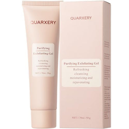 Quarxery Gentle Exfoliating Gel - Sensitive Skin Face & Body Cleanser with Natural Witch Hazel & Aloe - Deep Pore Cleansing, 1.76 Fl Oz Avelisse