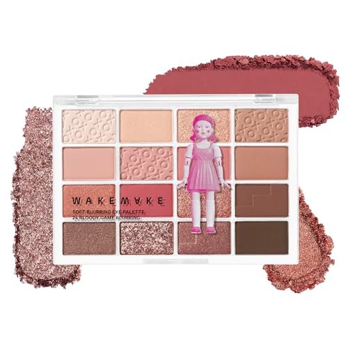 WAKEMAKE x NETFLIX SQUID GAME Soft Blurring Eye Palette 24 Bloody Game Blurring - Red Edition - görsel 2