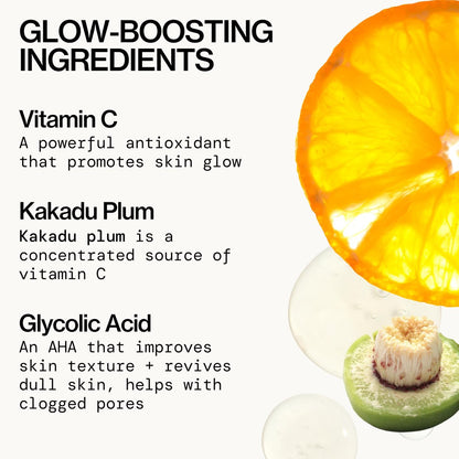 Pacifica Glow Baby Booster Mini Face Serum - Vitamin C & Glycolic Acid Brightening Serum, Fragrance-Free, Vegan & Cruelty-Free, 0.5 fl oz