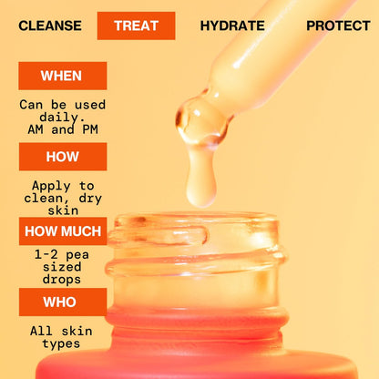 Pacifica Glow Baby Booster Mini Face Serum - Vitamin C & Glycolic Acid Brightening Serum, Fragrance-Free, Vegan & Cruelty-Free, 0.5 fl oz