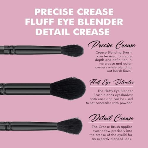 Bueart Design Eyeshadow Blending Brush Set – Soft Synthetic Hair for Detail Crease, Precise Blending & Fluffy Eye Blender (M15) - görsel 6