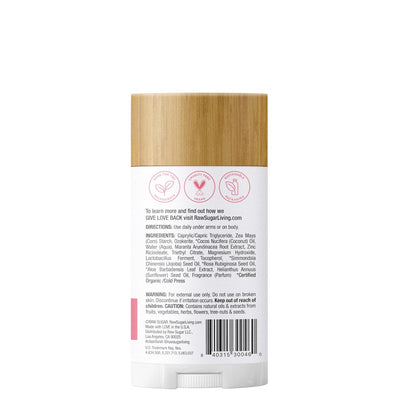 RAW SUGAR Simply Deo Deodorant Stick - Whole Body Deodorant for Women & Men, Beach Rose + Aloe, 2.7 oz Avelisse