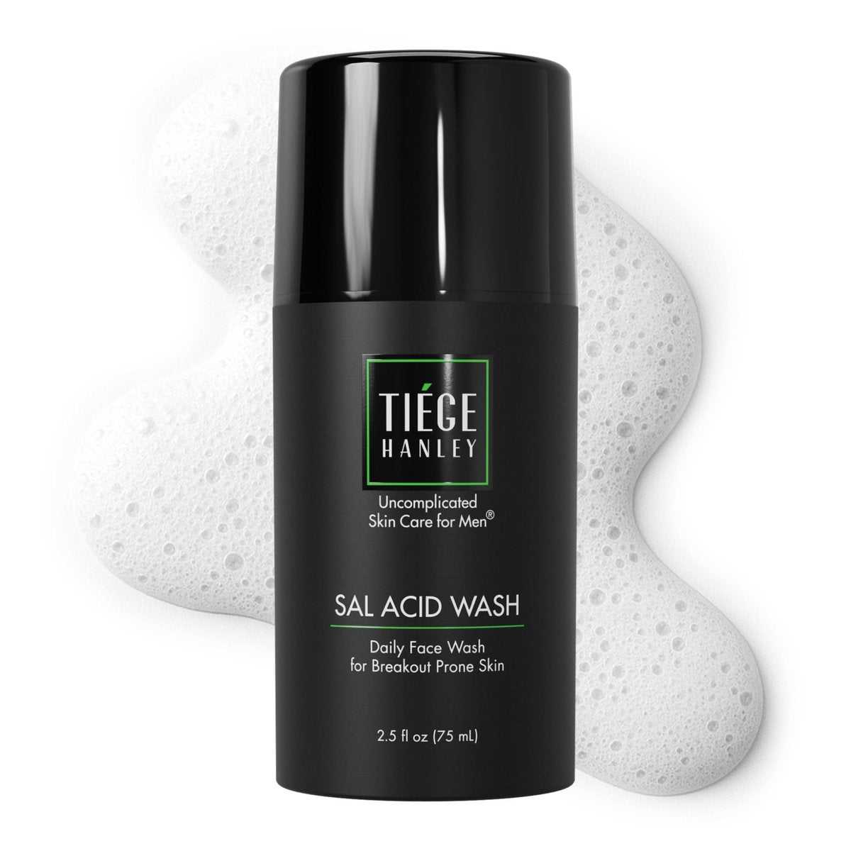 Tiege Hanley Salicylic Acid Cleanser for Men – Gentle Deep-Cleansing Face Wash for Acne-Prone Skin, 2.5 FL Oz - görsel 1