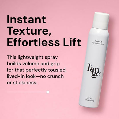 L'ANGE HAIR Move-It Super Dry Texture Spray - Oil Absorbing & Volumizing Texturizing Spray for Women, 5.3 oz