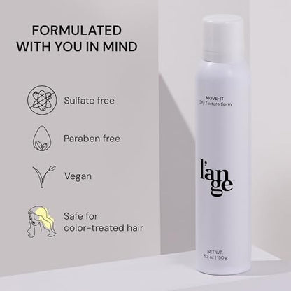 L'ANGE HAIR Move-It Super Dry Texture Spray - Oil Absorbing & Volumizing Texturizing Spray for Women, 5.3 oz