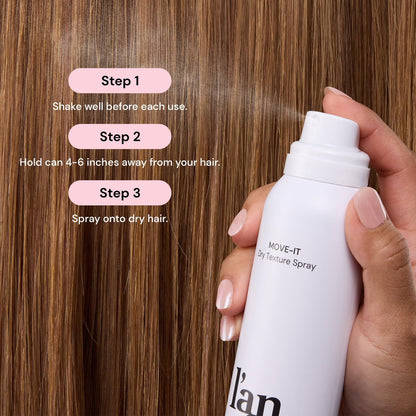 L'ANGE HAIR Move-It Super Dry Texture Spray - Oil Absorbing & Volumizing Texturizing Spray for Women, 5.3 oz