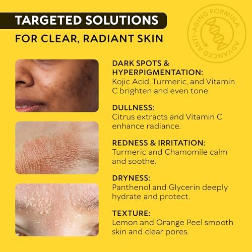 Turmeric Kojic Acid Cleansing Pads for Face - Exfoliating Sponges with Vitamin C & Lemon - Foaming Facial Wash for Glowing Skin & Uneven Tone Support - Gentle Daily Scrub - görsel 12