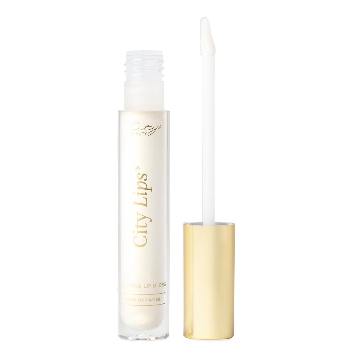 City Beauty City Lips Plumping Lip Gloss - Silver Skyline High-Shine Lip Treatment with Hyaluronic Acid for Fuller, Younger-Looking Lips Avelisse
