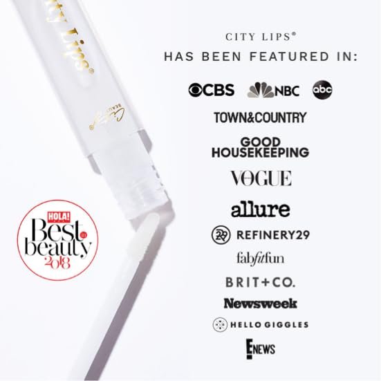 City Beauty City Lips Plumping Lip Gloss - Silver Skyline High-Shine Lip Treatment with Hyaluronic Acid for Fuller, Younger-Looking Lips Avelisse