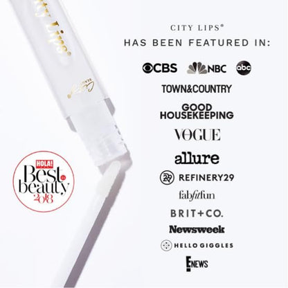 City Beauty City Lips Plumping Lip Gloss - Silver Skyline High-Shine Lip Treatment with Hyaluronic Acid for Fuller, Younger-Looking Lips Avelisse