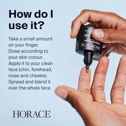 HORACE Healthy Glow Fluid for Men – Tinted Fluid Cream – Universal Shade – 97% Organic & Natural – 30 ml
