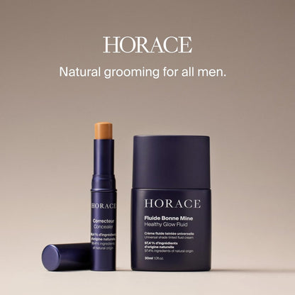 HORACE Healthy Glow Fluid for Men – Tinted Fluid Cream – Universal Shade – 97% Organic & Natural – 30 ml