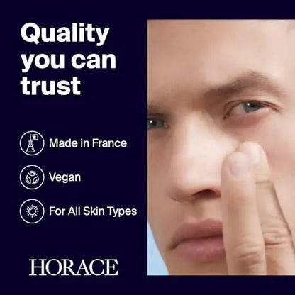HORACE Under-Eye Moisturizer for Men – Anti-Fatigue Eye Cream to Reduce Dark Circles and Puffiness – Hydrating & Smoothing Formula – Unscented, 15ml Avelisse
