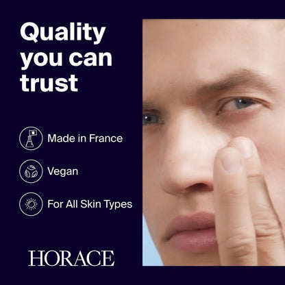HORACE Under-Eye Moisturizer for Men – Anti-Fatigue Eye Cream to Reduce Dark Circles and Puffiness – Hydrating & Smoothing Formula – Unscented, 15ml Avelisse
