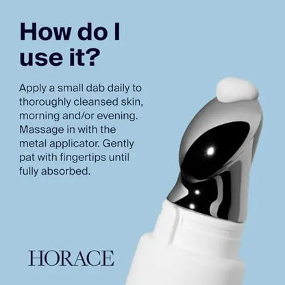 HORACE Under-Eye Moisturizer for Men – Anti-Fatigue Eye Cream to Reduce Dark Circles and Puffiness – Hydrating & Smoothing Formula – Unscented, 15ml Avelisse