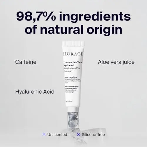 HORACE Under-Eye Moisturizer for Men – Anti-Fatigue Eye Cream to Reduce Dark Circles and Puffiness – Hydrating & Smoothing Formula – Unscented, 15ml Avelisse