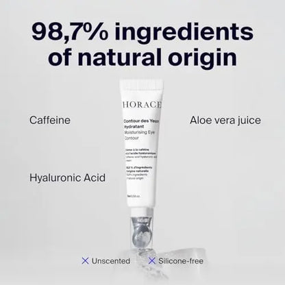 HORACE Under-Eye Moisturizer for Men – Anti-Fatigue Eye Cream to Reduce Dark Circles and Puffiness – Hydrating & Smoothing Formula – Unscented, 15ml Avelisse