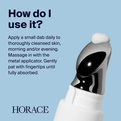 HORACE Under-Eye Moisturizer for Men – Anti-Fatigue Eye Cream to Reduce Dark Circles and Puffiness – Hydrating & Smoothing Formula – Unscented, 15ml Avelisse