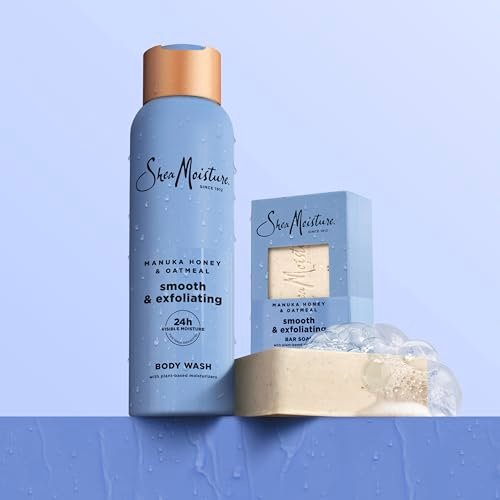 SheaMoisture Manuka Honey & Oatmeal Bar Soap - Smoothing & Exfoliating, 4 Count, 8 oz Each Avelisse