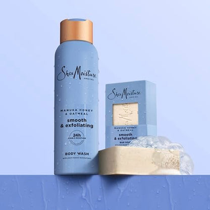 SheaMoisture Manuka Honey & Oatmeal Bar Soap - Smoothing & Exfoliating, 4 Count, 8 oz Each Avelisse