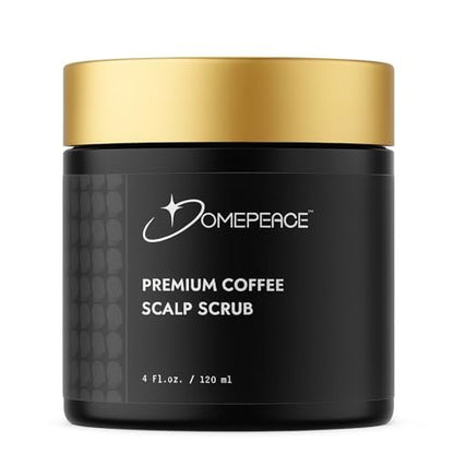 Domepeace Exfoliating Scalp Scrub for Bald Men – Coffee-Infused Scrub for Smoother Shaves, Cleaner Skin & Better Scalp Health – 4 oz
