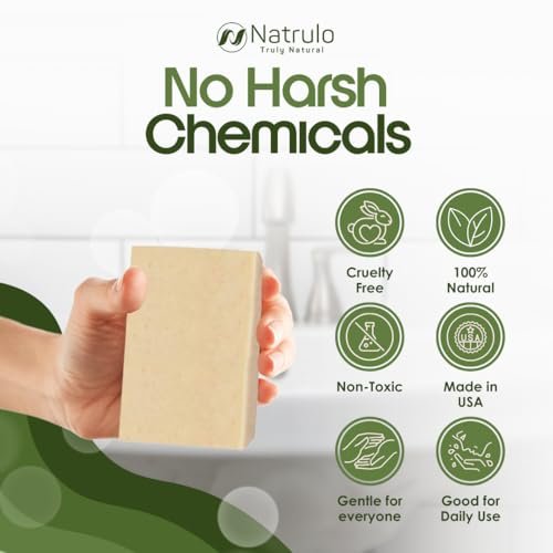 Natrulo Eczema Soap Bar for Face and Body – All Natural Dermatitis, Psoriasis Treatment for Dry Itchy Sensitive Skin Relief – Gentle Detoxifying, Healing, Anti-Itch, Oatmeal Goat Milk Wash for Kids & Adults (5 oz) - görsel 7