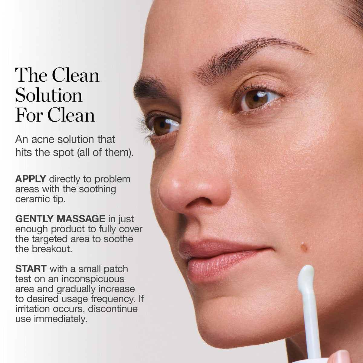 Ogee Plant-Based Acne Treatment for Face with Salicylic Acid - Targeted Acne Spot Treatment with Soothing Ceramic Application Tip Avelisse