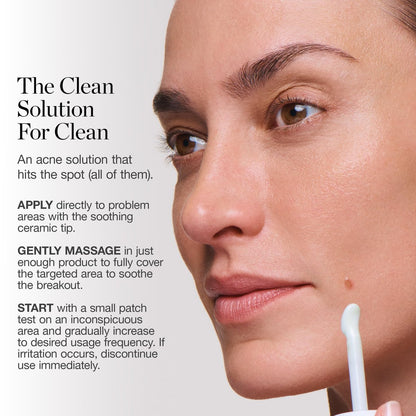 Ogee Plant-Based Acne Treatment for Face with Salicylic Acid - Targeted Acne Spot Treatment with Soothing Ceramic Application Tip Avelisse