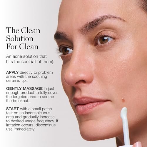 Ogee Plant-Based Acne Treatment for Face with Salicylic Acid - Targeted Acne Spot Treatment with Soothing Ceramic Application Tip Avelisse