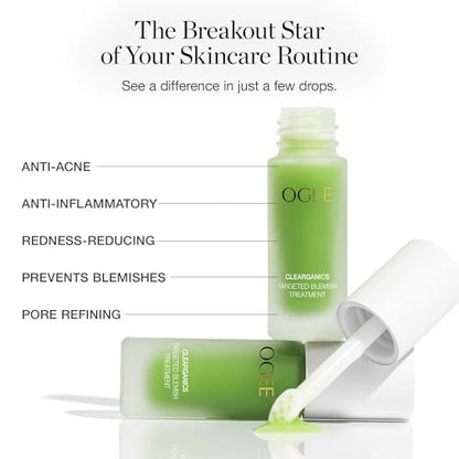 Ogee Plant-Based Acne Treatment for Face with Salicylic Acid - Targeted Acne Spot Treatment with Soothing Ceramic Application Tip Avelisse